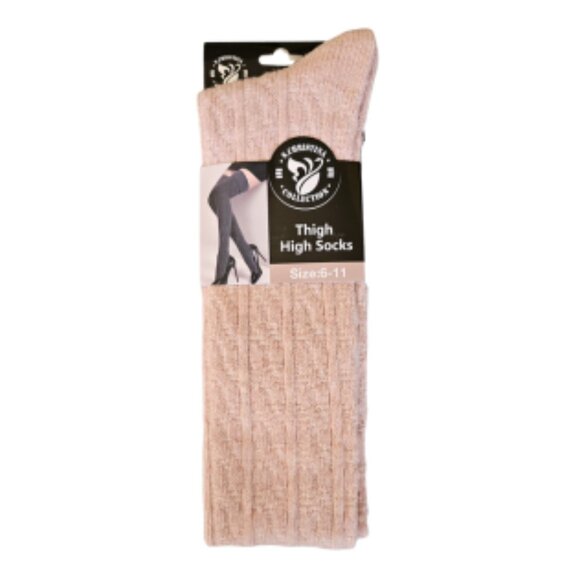 6 Pairs Women's Thigh High Cotton Socks Assorted Colors Brand New Size 6-11 - Picture 5 of 9